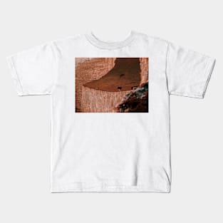 Cows on the edge of the cliff, The Seven Sisters, Sussex Kids T-Shirt